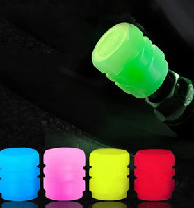 4PC Car Luminous Valve Caps Fluorescent Night Glowing Car Motorcycle Bicycle Wheel Styling Tyre Hub Universal Cap Decor