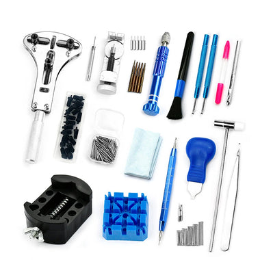 212pcs Watch Repair Tool Kit - Aluminum Alloy Watchmaker Set with Pry Knife, Screwdrivers, Pin Hammer, Band Link Tools for Watch Repairs