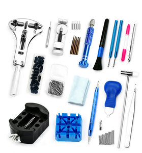 212pcs Watch Repair Tool Kit - Aluminum Alloy Watchmaker Set with Pry Knife, Screwdrivers, Pin Hammer, Band Link Tools for Watch Repairs