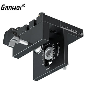 Ganwei Woodworking 3 In 1 Dowelling Jig Kit Adjustable Pocket Hole Jig 6/8/10/15mm Drilling Guide Tenoning Pin Hole Puncher Locator