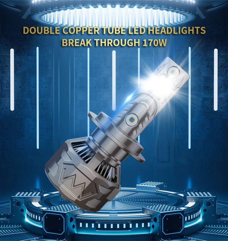 INFITARY Q8 H1/H4/H7/H11/9005/9006/9012 170W 7000LM LED Headlight Bulb IP67 Waterproof Automotive Headlights High Brightness Bulbs