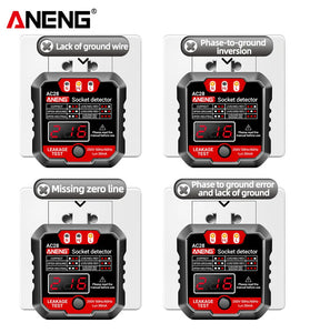 ANENG AC28 Digital Display Socket Tester UK US EU Plug Polarity Phase Pheck Detector Voltage Test Multi-function Electroscope