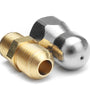 High Pressure Drain Nozzle 1 Front 3 Rear M14 Thread For Pipe Dredge Cleaning