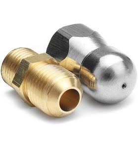 High Pressure Drain Nozzle 1 Front 3 Rear M14 Thread For Pipe Dredge Cleaning