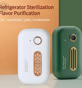 Air Purifier Mini Refrigerator Deodorizer USB Rechargeable 1200mAh Battery 2 Speed Multi-Functional Sterilization for Efficient Odor Removal and Freshness