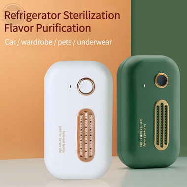 Air Purifier Mini Refrigerator Deodorizer USB Rechargeable 1200mAh Battery 2 Speed Multi-Functional Sterilization for Efficient Odor Removal and Freshness