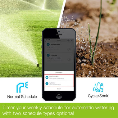 MOES Smart ZigBe Sprinkler Water Timer with 1 Outlet Rain Delay Filter Programmable Irrigation Timer Support Alexa Google Home