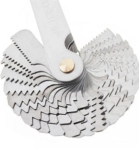 58PCS Metric & Imperial Screw Thread Pitch Gauge Stainless Steel Portable Accurate Precision Tool for Industrial Measurement