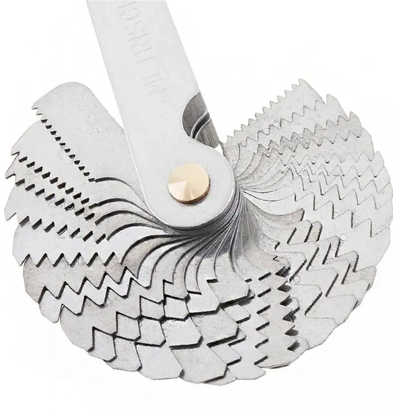58PCS Metric & Imperial Screw Thread Pitch Gauge Stainless Steel Portable Accurate Precision Tool for Industrial Measurement