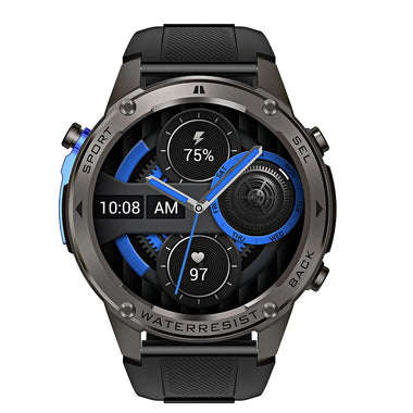 BlitzWolf BW-Voyager1 1.43-inch AMOLED GPS Double Straps Compass & Barometer 10ATM Waterproof bluetooth Call Heart Rate Blood Oxygen Monitor Sleep Monitoring Menstrual Cycle Multi-sports Outdoor Smart Watch