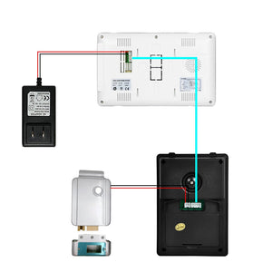 7" TFT Color LCD Display Video Door Phone Intercom Doorbell System Kit IR Night Vision Rainproof Security Camera For Home EU Plug