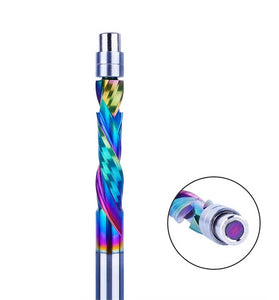 1pc DLC Coating Milling Cutter Solid Carbide Bearing Guided Trim Bit 2 Flutes Spiral Flush Trim 8MM Shank Woodworking End Mill