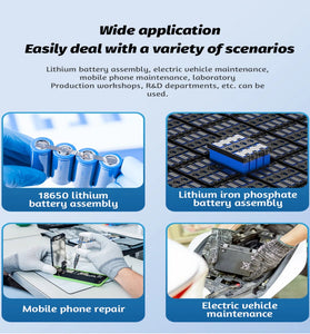 Docreate-756 Small Hand-Held Spot Welder 800A 4.2V LED Display Portable Lightweight ABS Welder Machine