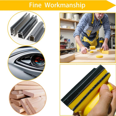 16 PCS Handheld Hand Sanding Blocks Set Hook and Loop Interchangeable Design for Diverse Applications Perfect for DIY Enthusiasts