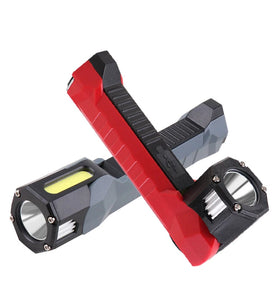 8W LED+15W COB 1000LM LED Work Light 500M Long Range Super Bright Flashlight Built-in 18650 battery Working Lamp