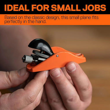 Pony Jorgensen 3.5" Mini Block Plane Professional Blade Adjustable Cutting Depth Ductile Iron Body for Trimming Polishing and Woodworking
