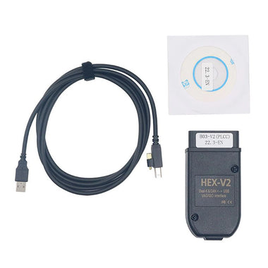VCDS 24.7 Scanner Tool Cable OBD2 Diagnostic Multi-language HEX V2 Wesheu VCDS COM for VAG for Audi/Skoda/Volkswagen