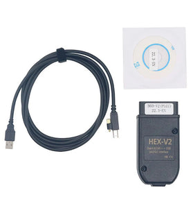 VCDS 24.7 Scanner Tool Cable OBD2 Diagnostic Multi-language HEX V2 Wesheu VCDS COM for VAG for Audi/Skoda/Volkswagen
