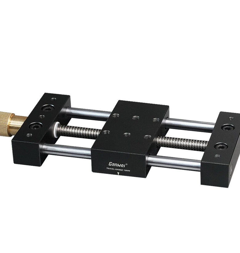 75mm 120mm Travel Displacement Platform Precision Linear Stage Aluminum Alloy High Load Capacity Laser Engraved Scale Lab Industrial Equipment