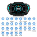 P24 Head Up Display Dual System Digtial Water Oil Temp Turbo Press lnclinometer HUD OBD2 Car Accessory On-board