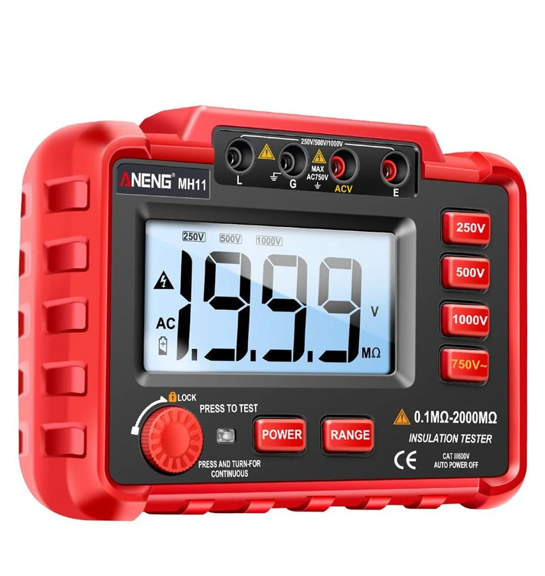 ANENG MH11 Insulation Earth Resistance Tester Digital Ground Resistance Meter Ohm Voltage Tester Megohmmeter