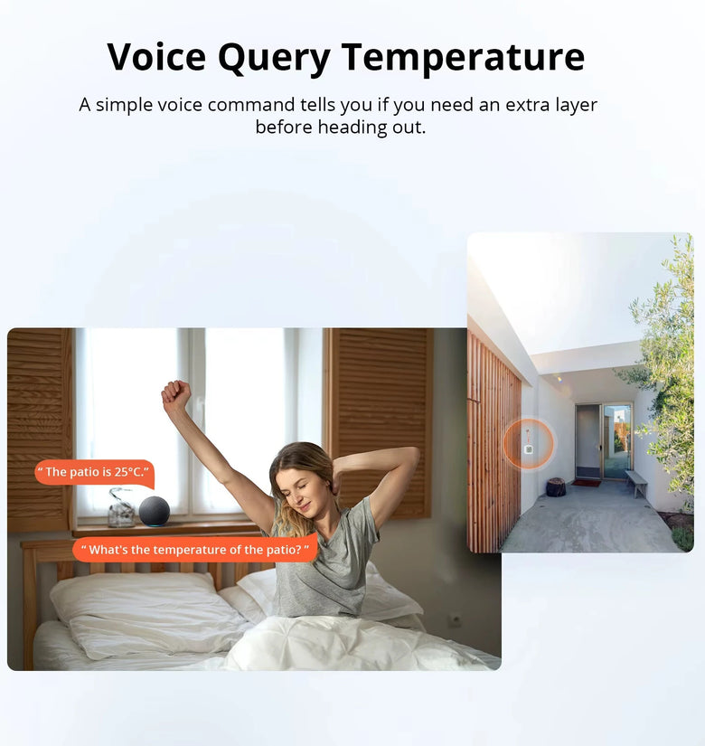 SONOFF SNZB-02WD IP65 Zigbe LCD Smart Temperature Humidity Sensor Waterproof Work with Alexa Google Home Need Sonoff Zigbe Hub