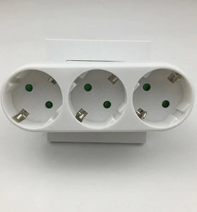 Universal One to Three EU German Standard Conversion Socket Plug Smart Travelling Conversion Power Plug Socket