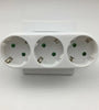 Universal One to Three EU German Standard Conversion Socket Plug Smart Travelling Conversion Power Plug Socket