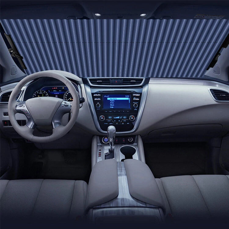 Universal Car Retractable Windshield Visor Car Sun Shades Cover Shutter Blinds Front Window SUV Protector