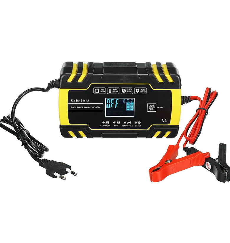 iMars 12V 24V 8A 4A Touch Screen Pulse Repair LCD Battery Charger For Car Motorcycle Lead Acid Battery Agm Gel Wet