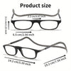 1 Pcs Lightweight Portable Soft Tape Hanging Neck Magnetic Reading Glasses Comfortable HD Anti-blue Light Presbyopia Glasses