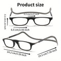 1 Pcs Lightweight Portable Soft Tape Hanging Neck Magnetic Reading Glasses Comfortable HD Anti-blue Light Presbyopia Glasses