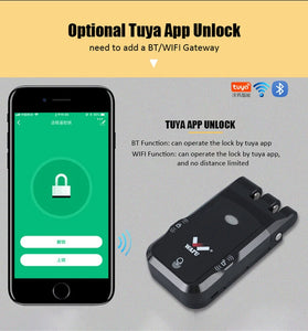 WAFU 026 Home Invisible Remote Control Security Door Lock Graffiti Smart Electronic Lock No Hole Design Dual System Dual Motor