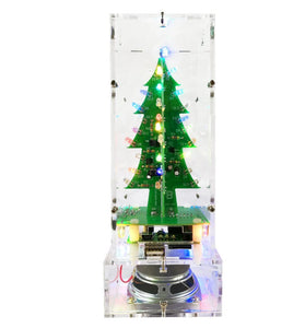 Straight/Curve-leaf Christmas Tree Tri-color/Colorful Version Support bluetooth DIY Electronic Kits