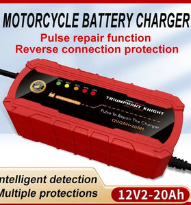 12V 2A Motorcycle Battery Charger Fully Intelligent Led Digital Display Pulse Repair Function