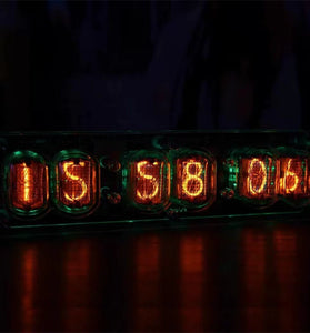 6-bit Glow Tube Clock IN12 Nixie Clock with Tube Cool RGB Lights Computer Desktop Accessories No Need Soldering