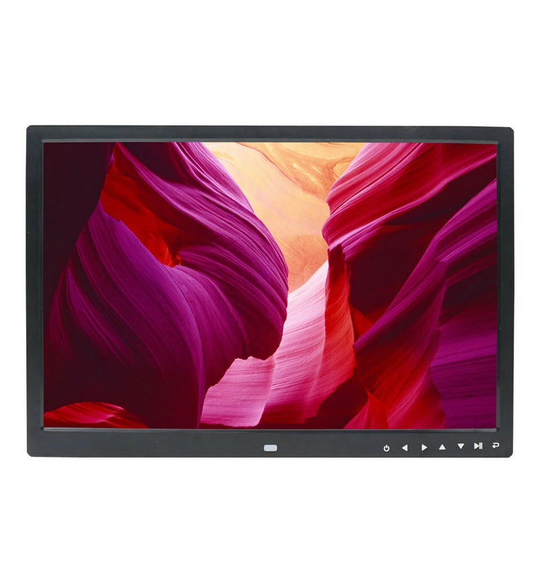 17 inch Screen Touch Button Digital Photo Frame LED Backlight 1080P HD Electronic Album HDMI HD Wall Mount Display Video Advertising Machine Video Player EU Plug