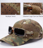 1PC Men Camouflage Baseball Cap with Hook Loop Summer Breathable Sun Hat for Fishing Hiking Outdoor Sports Easy for Hold Sunglasses