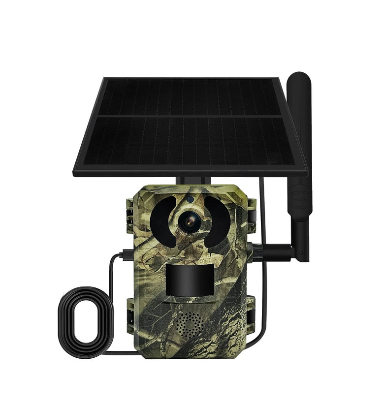 ESCAM QF380 4G 1440P 16MP Hunting Camera Wireless PIR Motion Detection Night Vision Two-way Audio IP66 Solar Powered Wild Animal Monitoring Cameras EU Version
