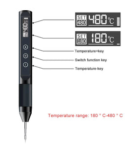 X210 Digital USB Soldering Iron 30W Temperature Adjustable 180C-480C Fast Heating OLED Screen Portable Welding Tool Universal 210 Heating Core