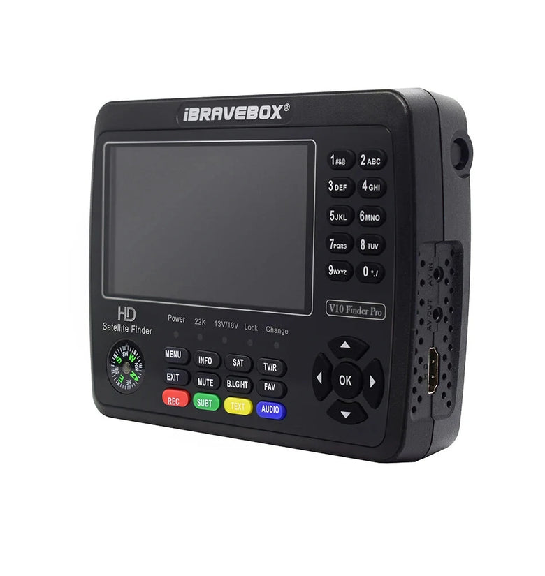 iBRAVEBOX V10 Finder Pro H.265 DVB-S2/T2 Advanced Finder with High-Performance Flash Memory and LNB/Tuner Input