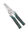 Foldable Wire Stripper Plier Needle Nose Carbon Steel Blade 223mm Ergonomic Handle Black and Green Multipurpose Electrician Tool