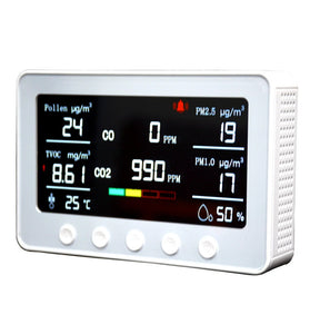 PT02 Plus 7In1 Smart Air Quality Monitor WIFI CO2 PM2.5 Pollen TVOC Laser Infrared Sensor Home Safety Essential