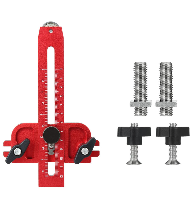 120mm Thin Table Saw Jig Aluminium Alloy Anodized Adjustable Limiter for Precision Woodworking Compatible with 19mm 30mm T-slot Track