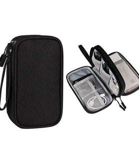 Double Layer Travel Portable Digital Product Storage Bag, U Disks Hard Disks Protective Cover, USB Data Cable Organizer Headset Charging Treasure Box Accessories Case