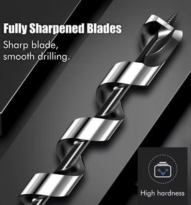 6PCS 6-16mm High Carbon Steel Woodworking Roller Drill Set 230mm Hexagonal Handle Fried Dough Twists Wood Tapper Door Lock Reaming Tool