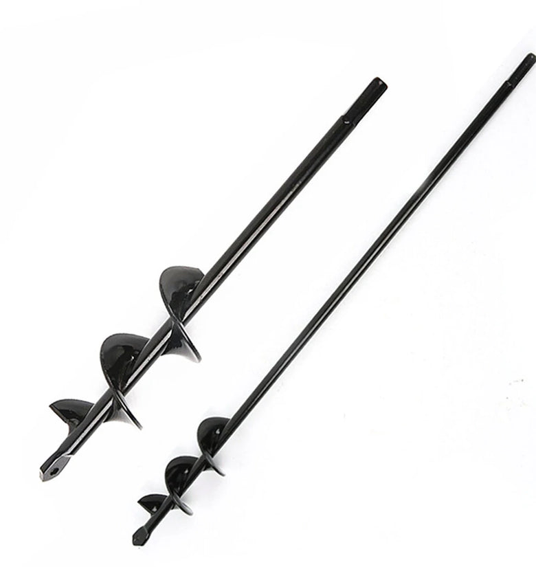 2 Sizes Garden Auger Drill Bit Tool Spiral Hole Digger Ground Drill Earth Drill For Seed Planting Gardening Fence Flower Planter