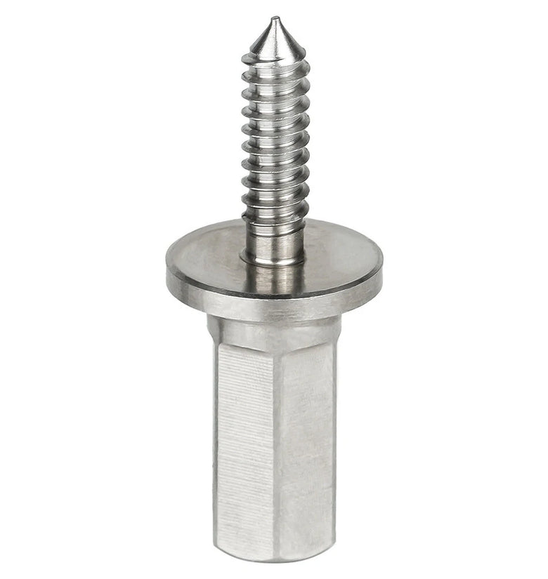 Adjustable Stainless Steel Drill Head Tool for Woodworking Hexagonal 10mm End Lightweight and Durable Design Ideal for Round Dowels