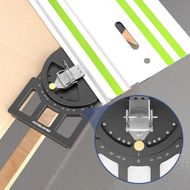ENJOYWOOD Adjustable Multi-Angle Track Saw Guide Square Guide -60 to 60 Quick Positive Angle Stop Compatible with Makita Festool Track Saw Rail