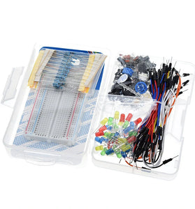 TJ0161 400-hole Starter Kit Resistor LED Capacitor Jumper Wires Breadboard Resistor Kit for UNOR3